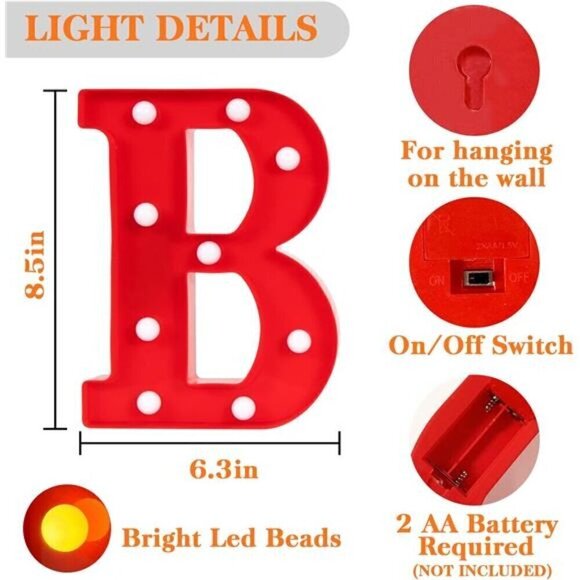 Halloween Decorations Indoor - 4 LED Light Up Letters Boo and Ghost Marquee Sign - Picture 5 of 7